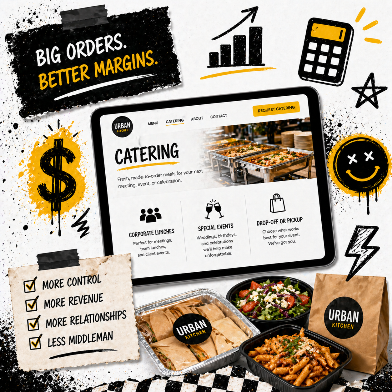 Catering page preview