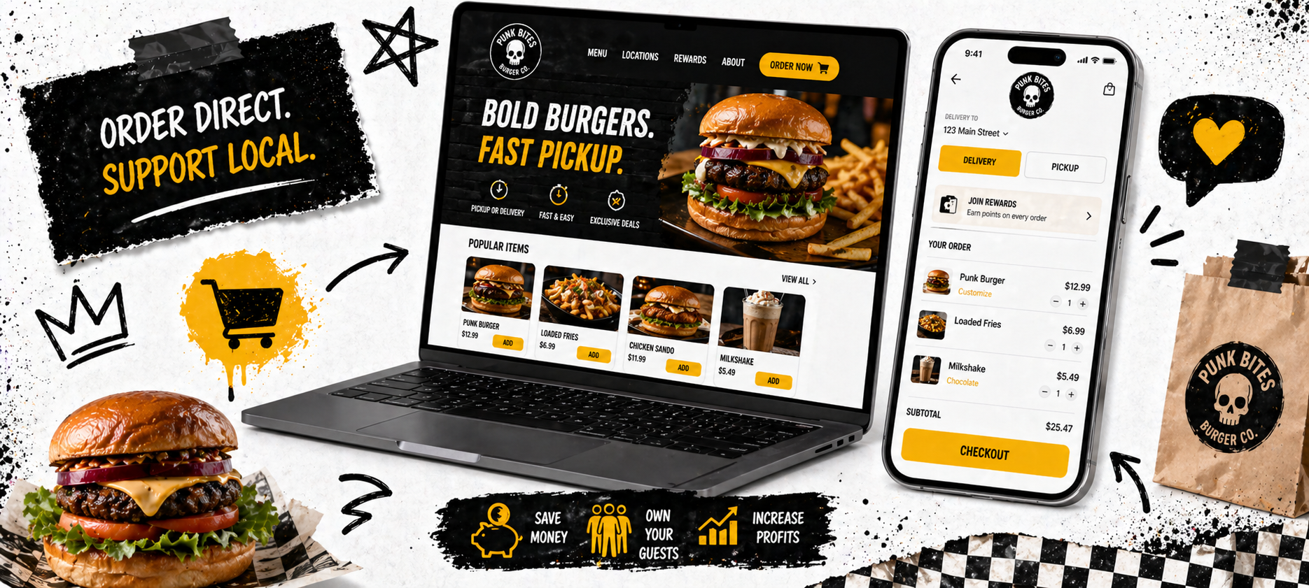 Restaurant online ordering on phone