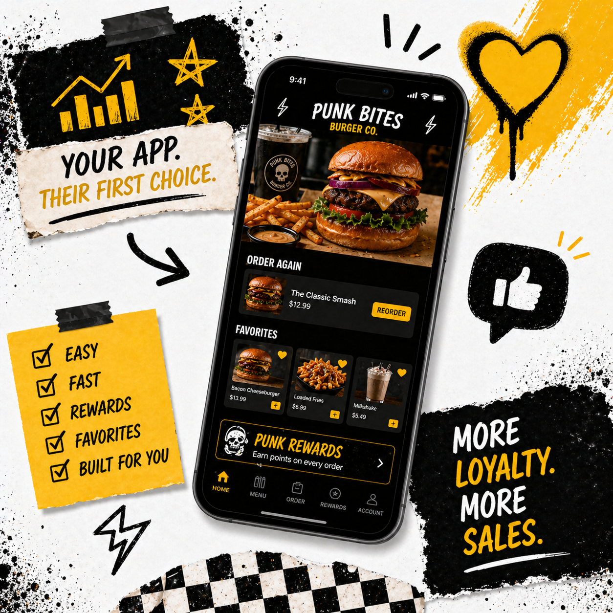 Branded Restaurant App page preview