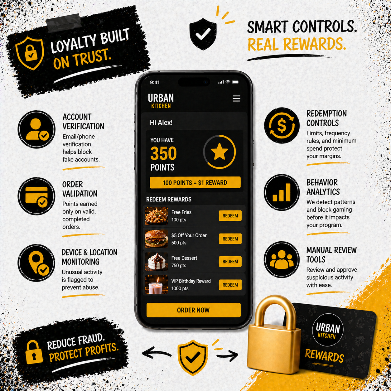 Phone screen showing restaurant order management cards