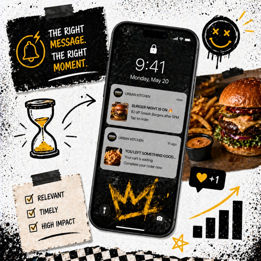 Phone screen showing restaurant order management cards