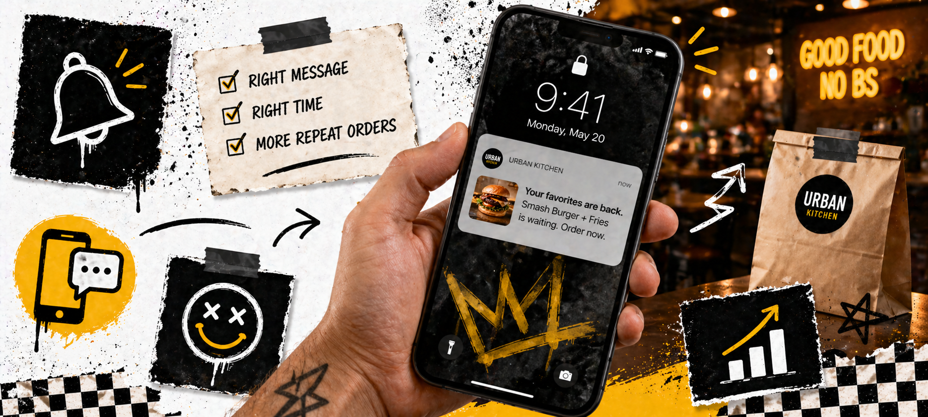 Mobile push notification marketing