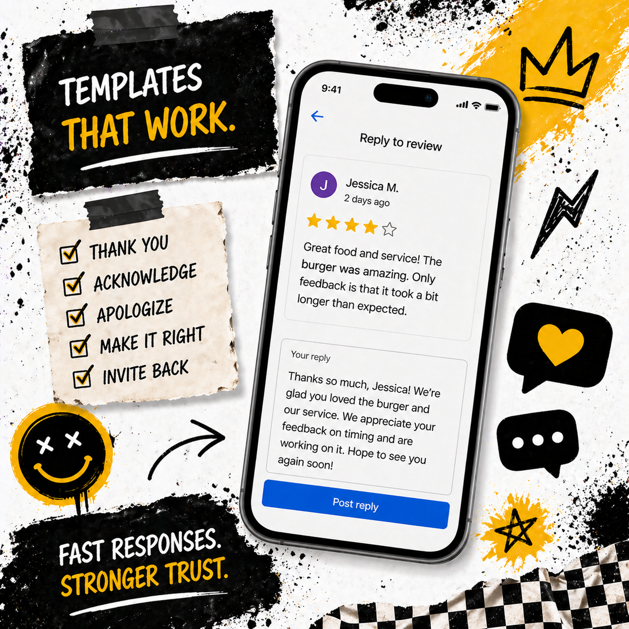 Example Outbites feedback prompt with rating and comment field